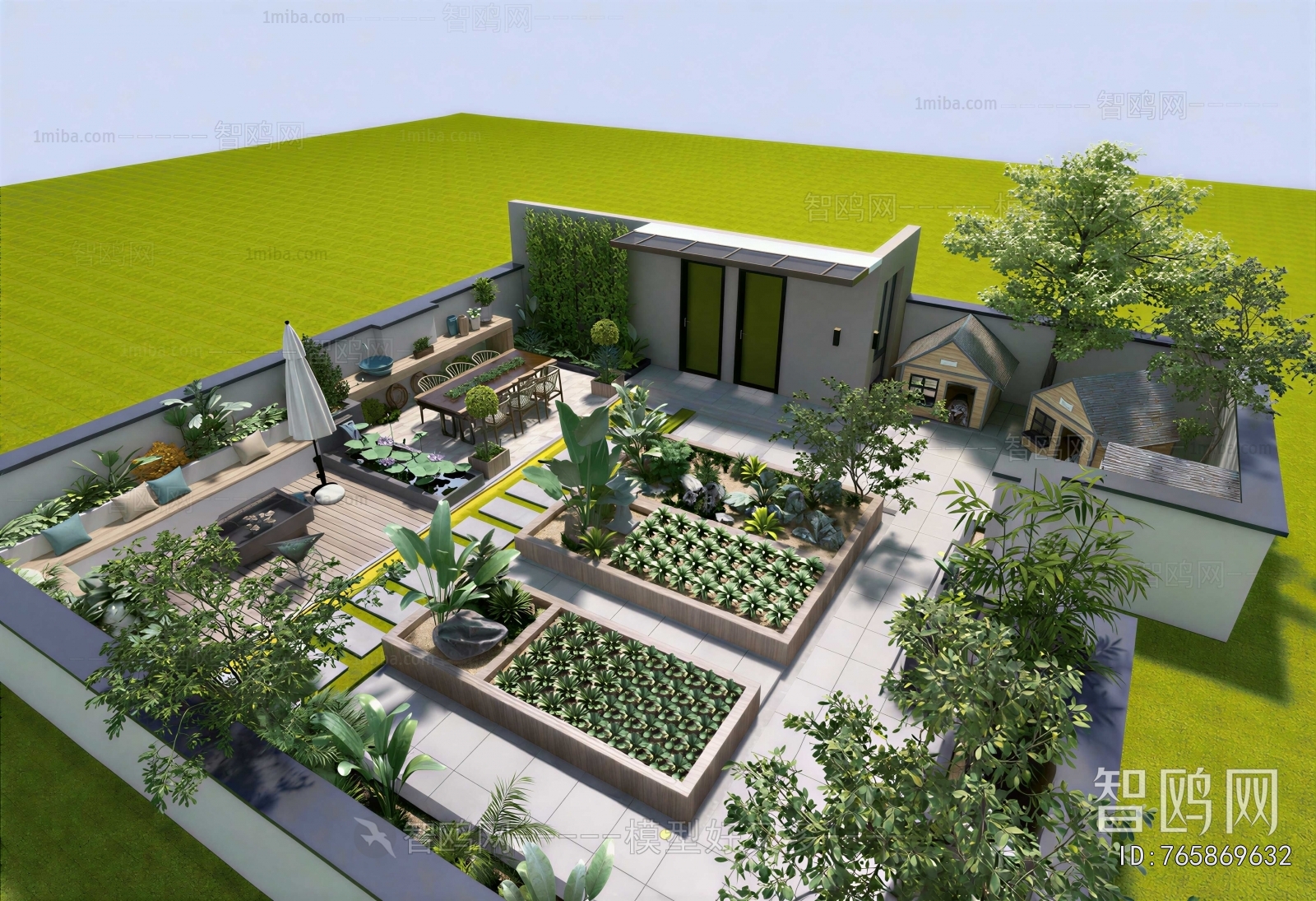 Modern Courtyard/landscape