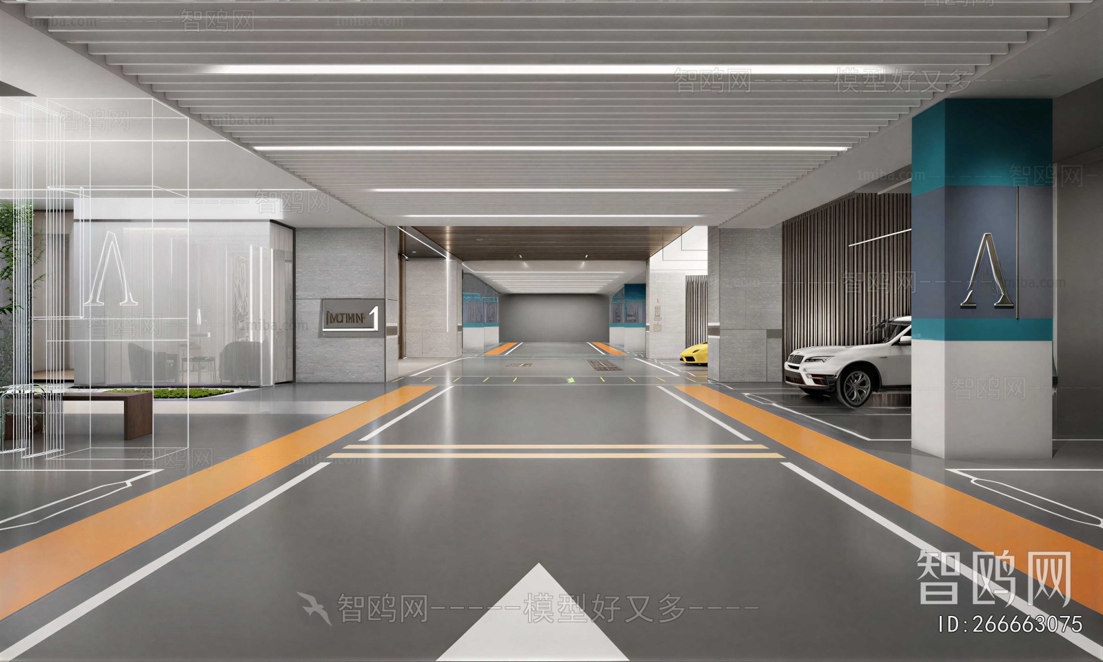 Modern Underground Parking Lot