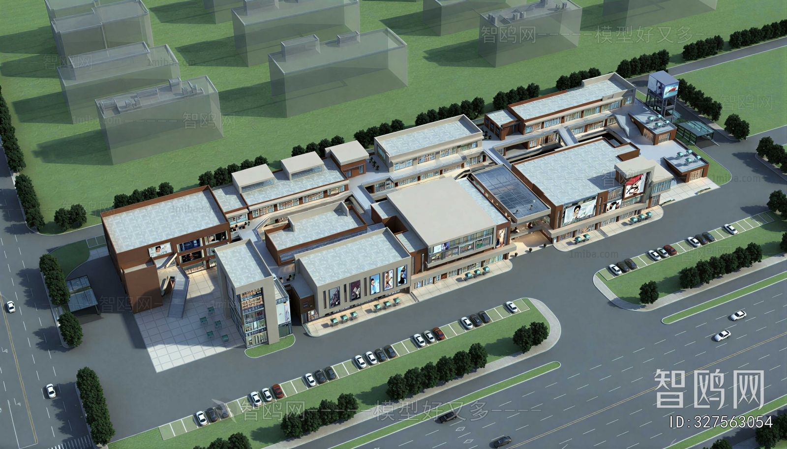 Modern Architectural Bird's-eye View Planning