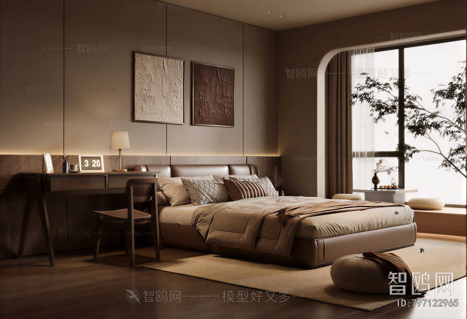 Wabi-sabi Style Bedroom