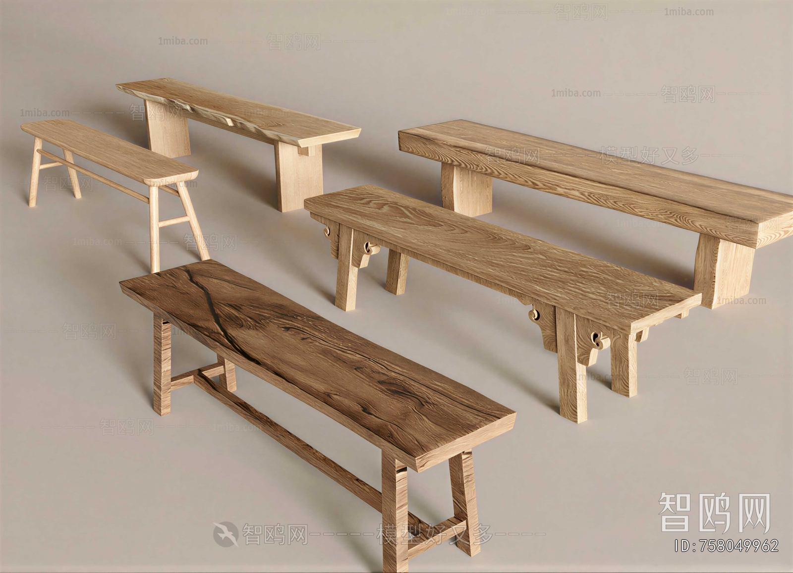Wabi-sabi Style Bench
