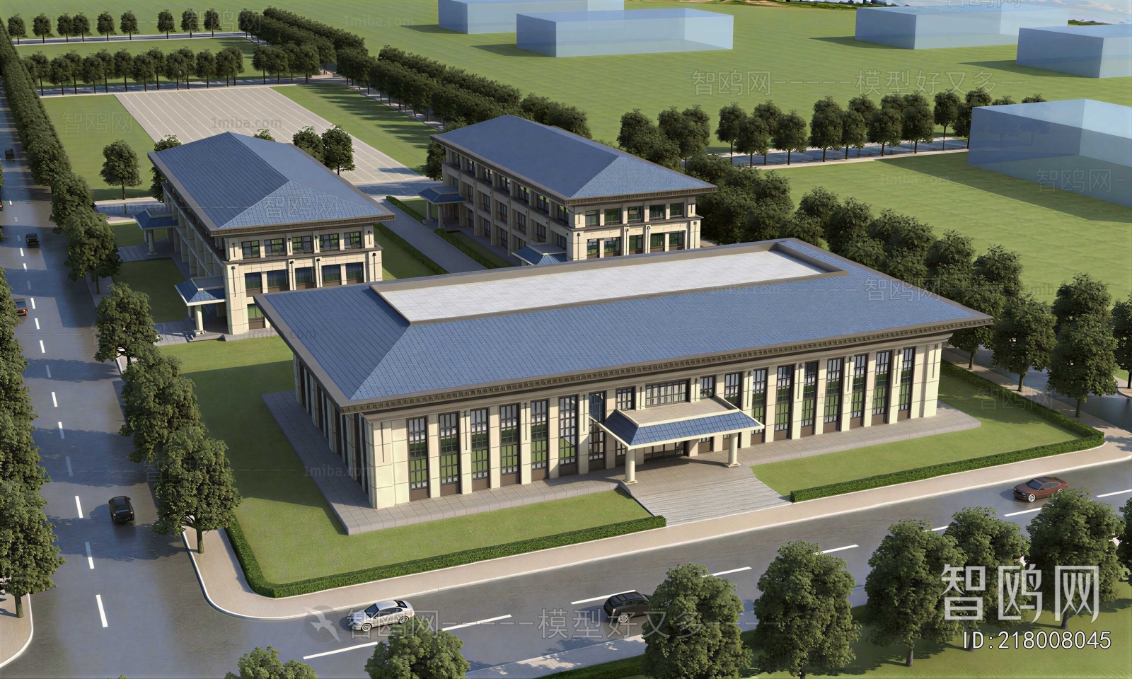 New Chinese Style School Building