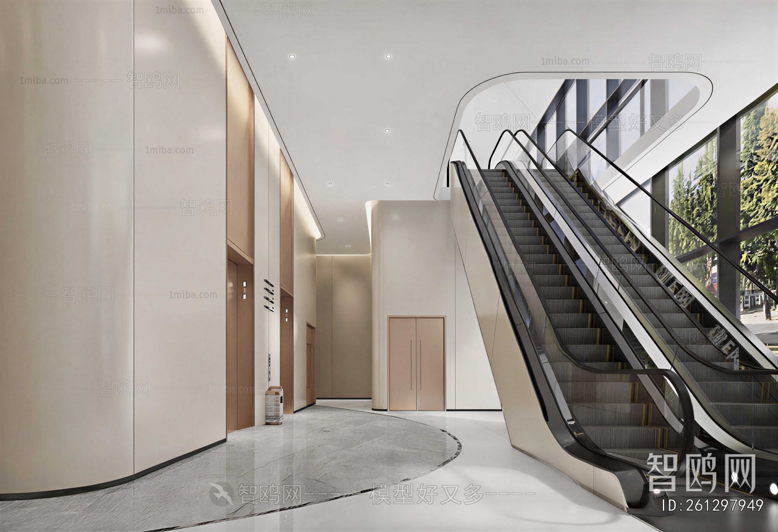 Modern Office Elevator Hall