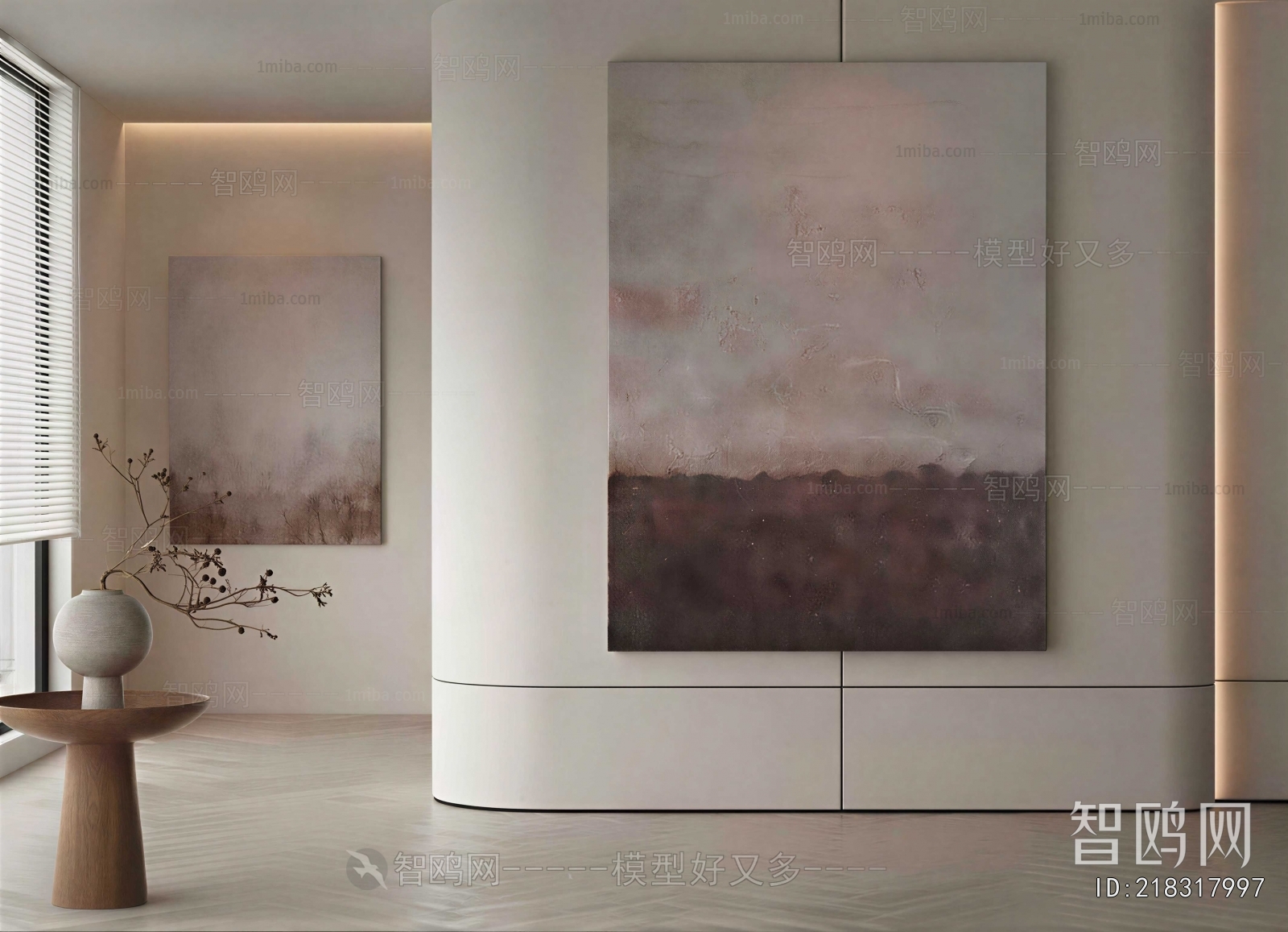Wabi-sabi Style Three-dimensional Physical Painting
