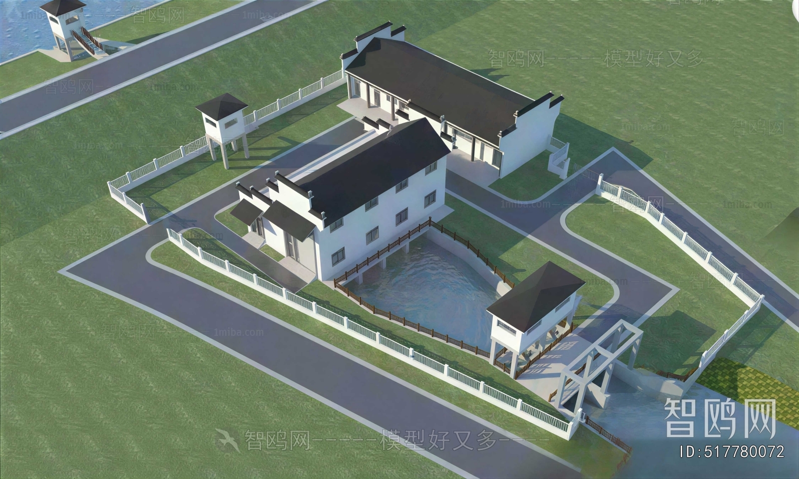 Modern Architectural Bird's-eye View Planning