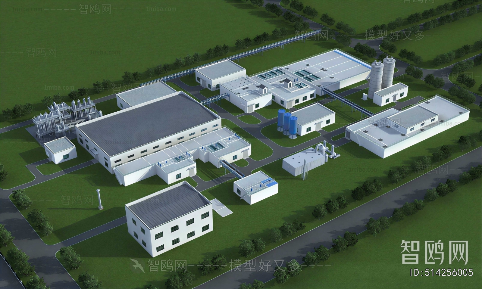 Modern Architectural Bird's-eye View Planning