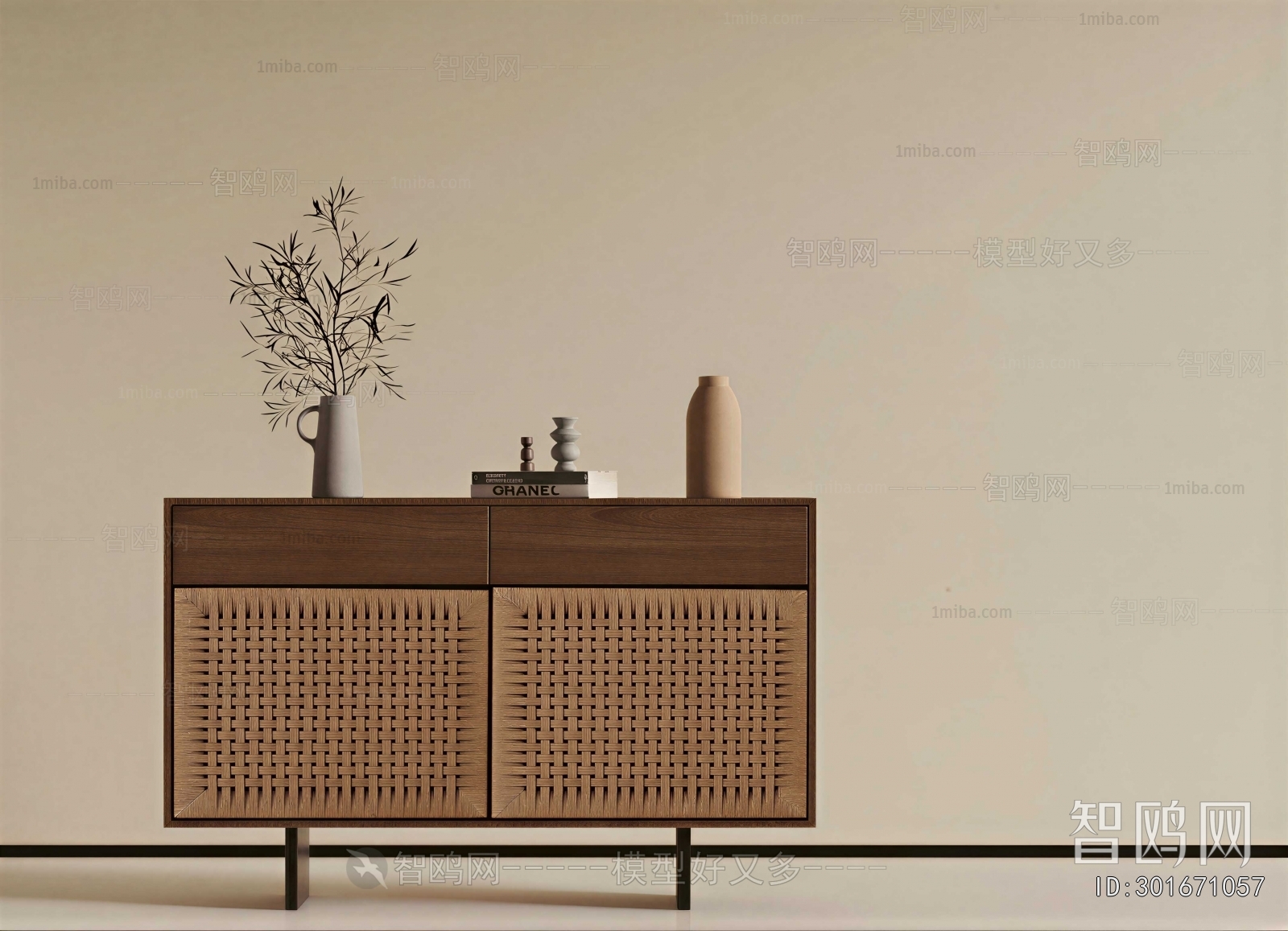 Wabi-sabi Style Entrance Cabinet