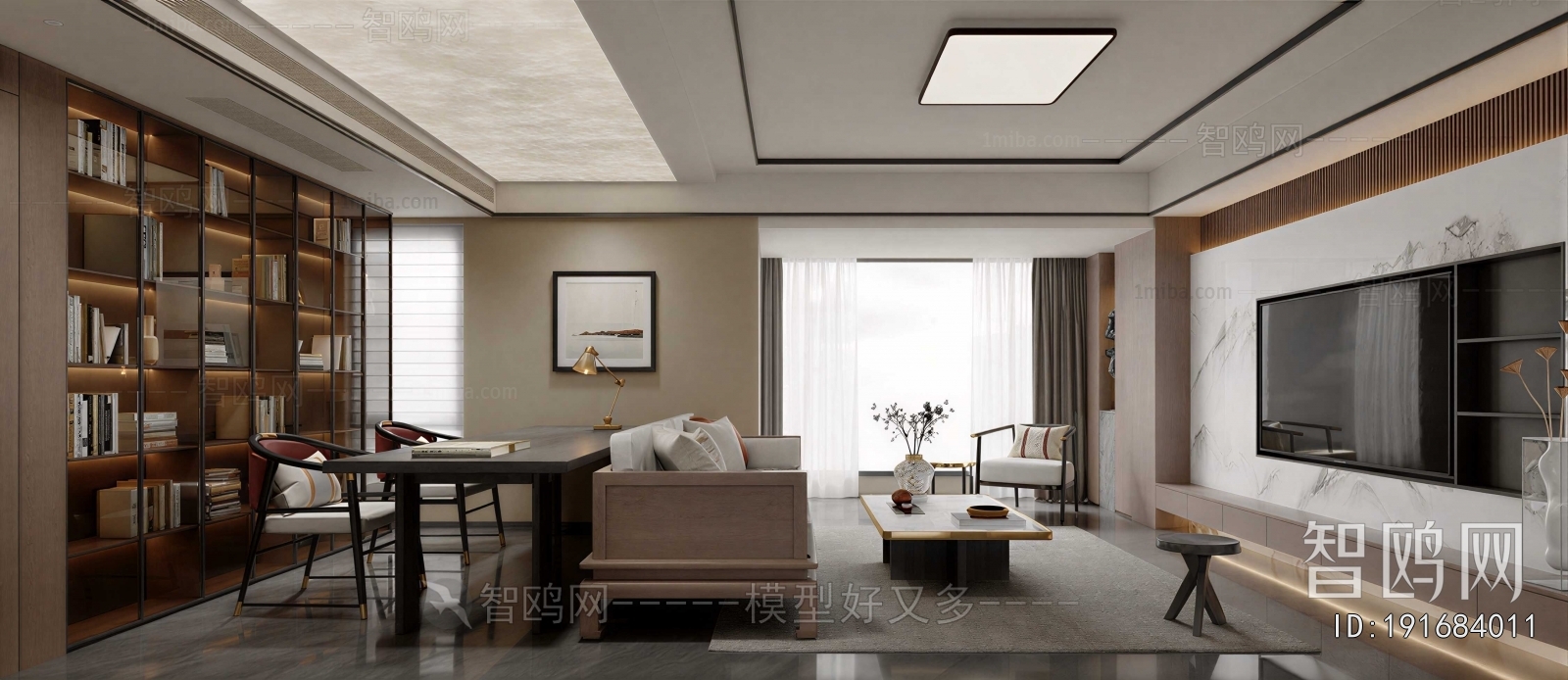 New Chinese Style A Living Room