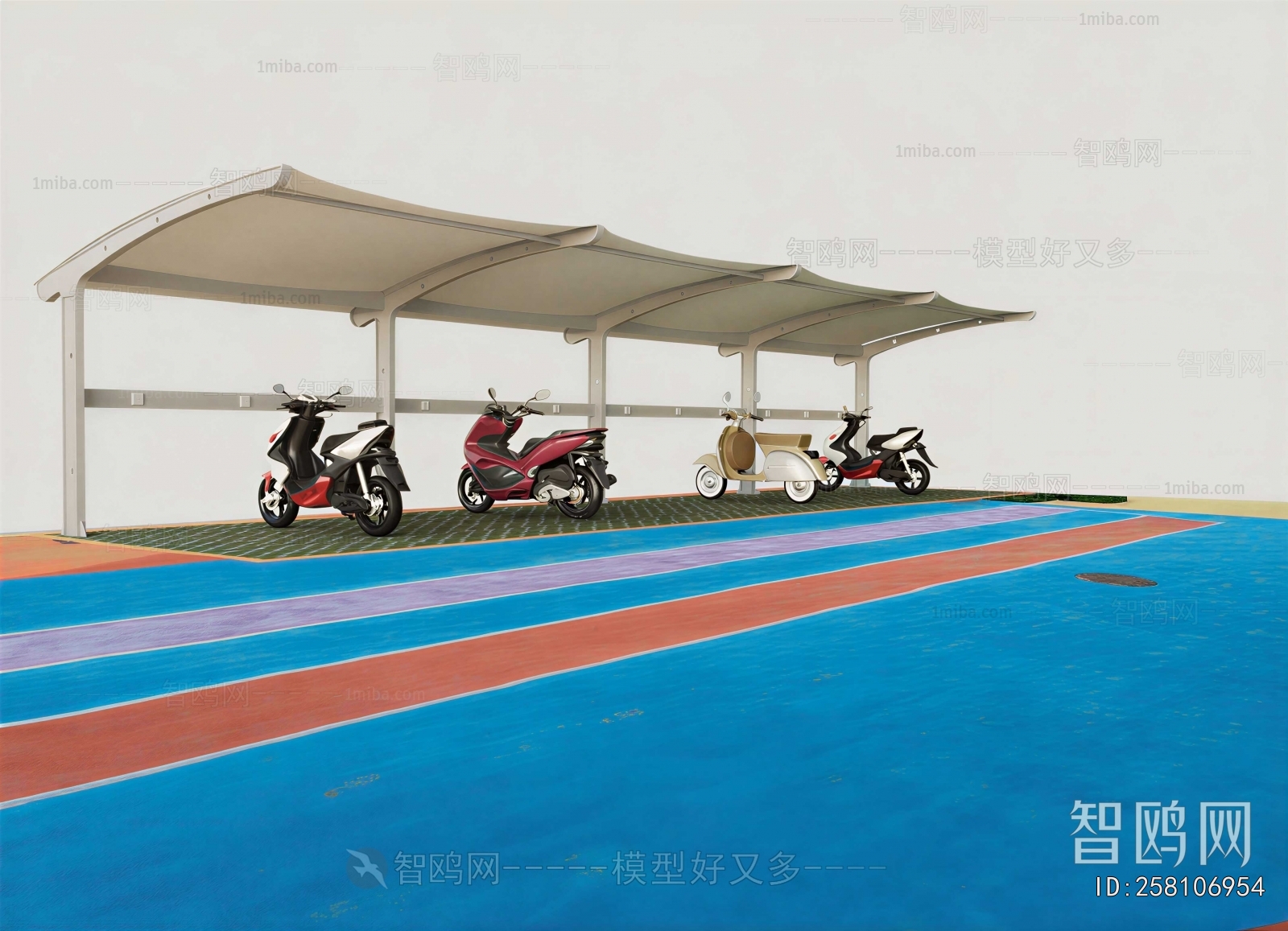 Modern Outdoor Parking Lot