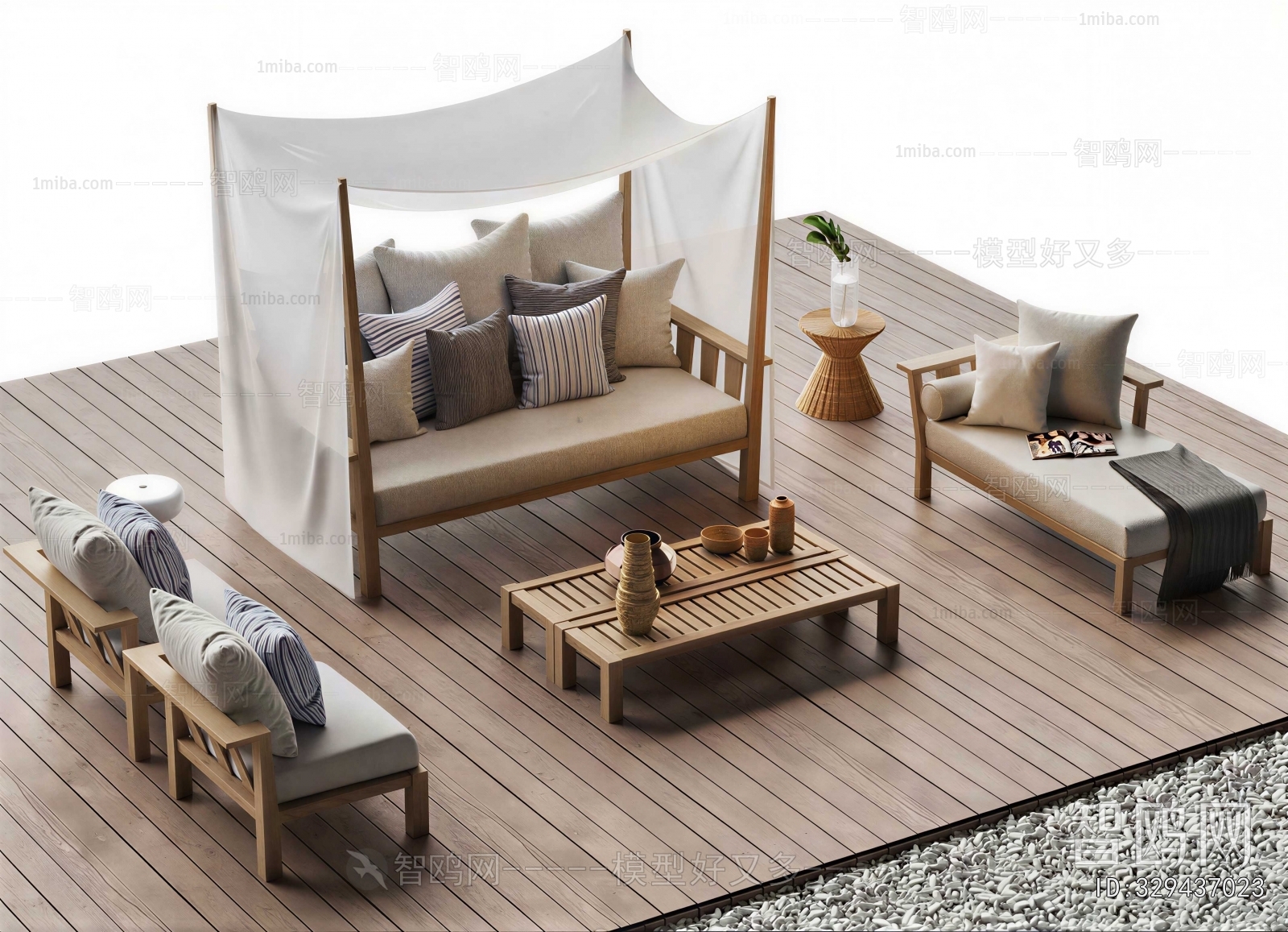 Wabi-sabi Style Outdoor Sofa