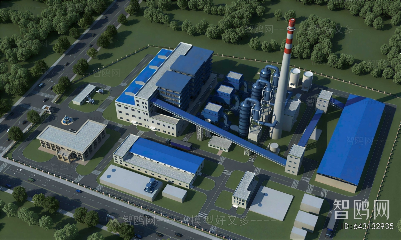 Modern Architectural Bird's-eye View Planning