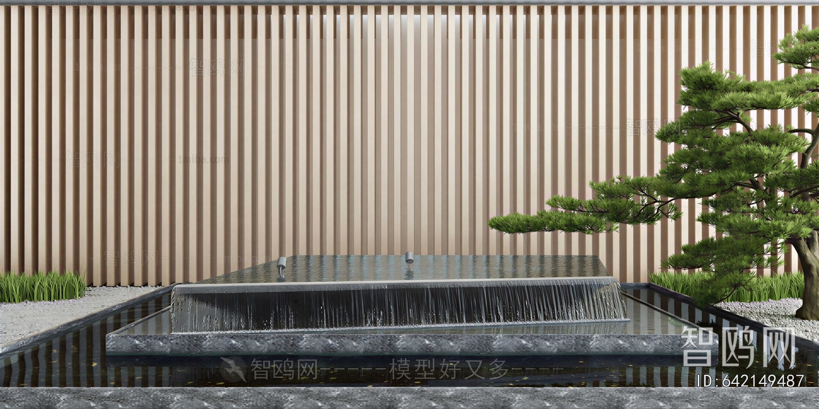 New Chinese Style Rockery Waterscape