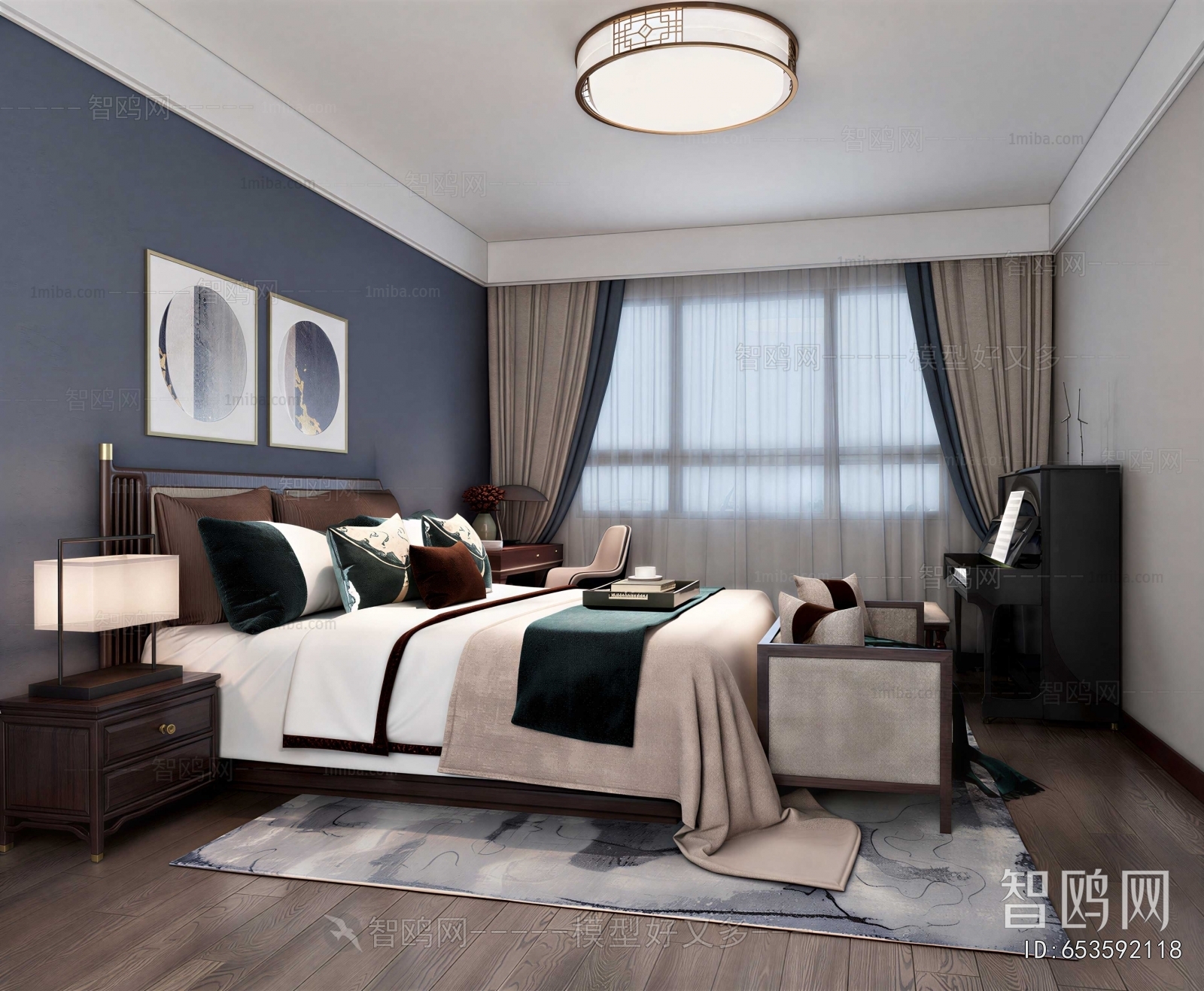 New Chinese Style Bedroom