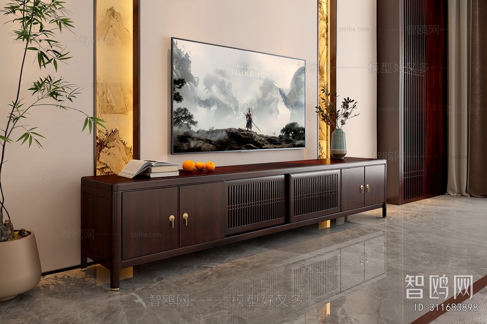 New Chinese Style TV Cabinet