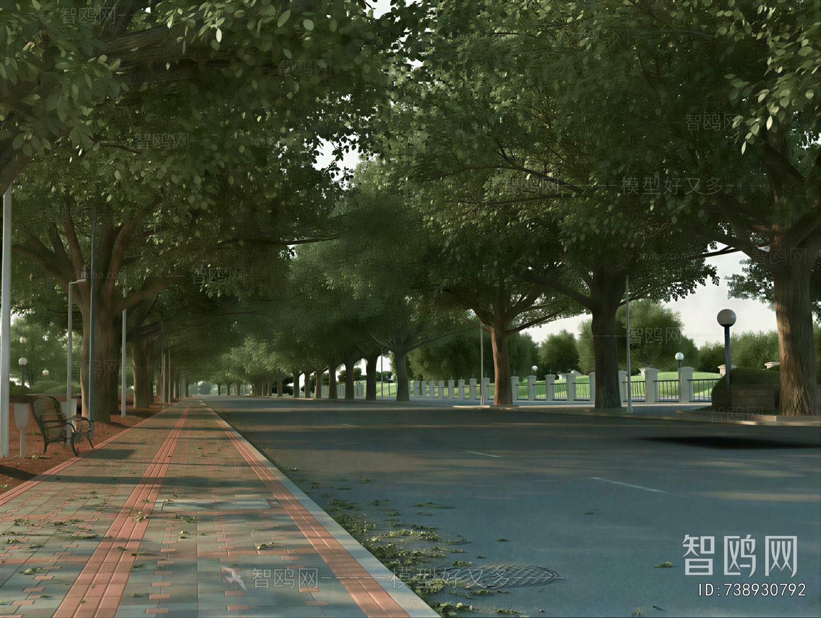 Modern Park Landscape