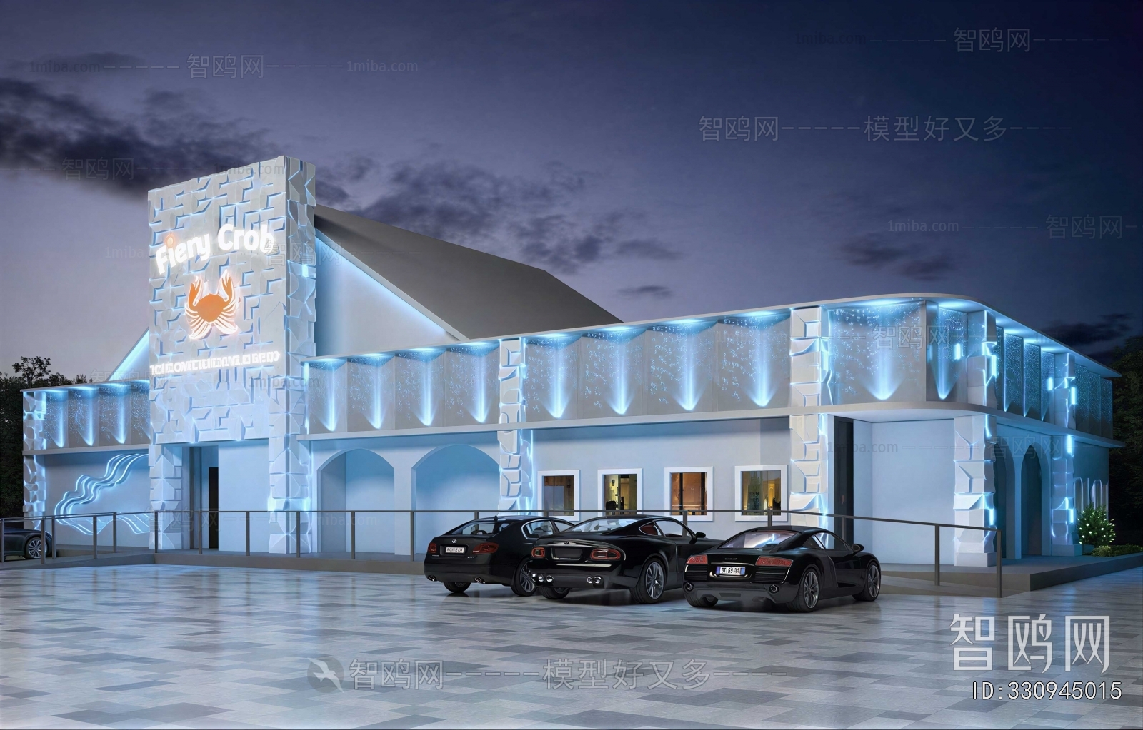 Modern New Chinese Style Appearance Of Commercial Building