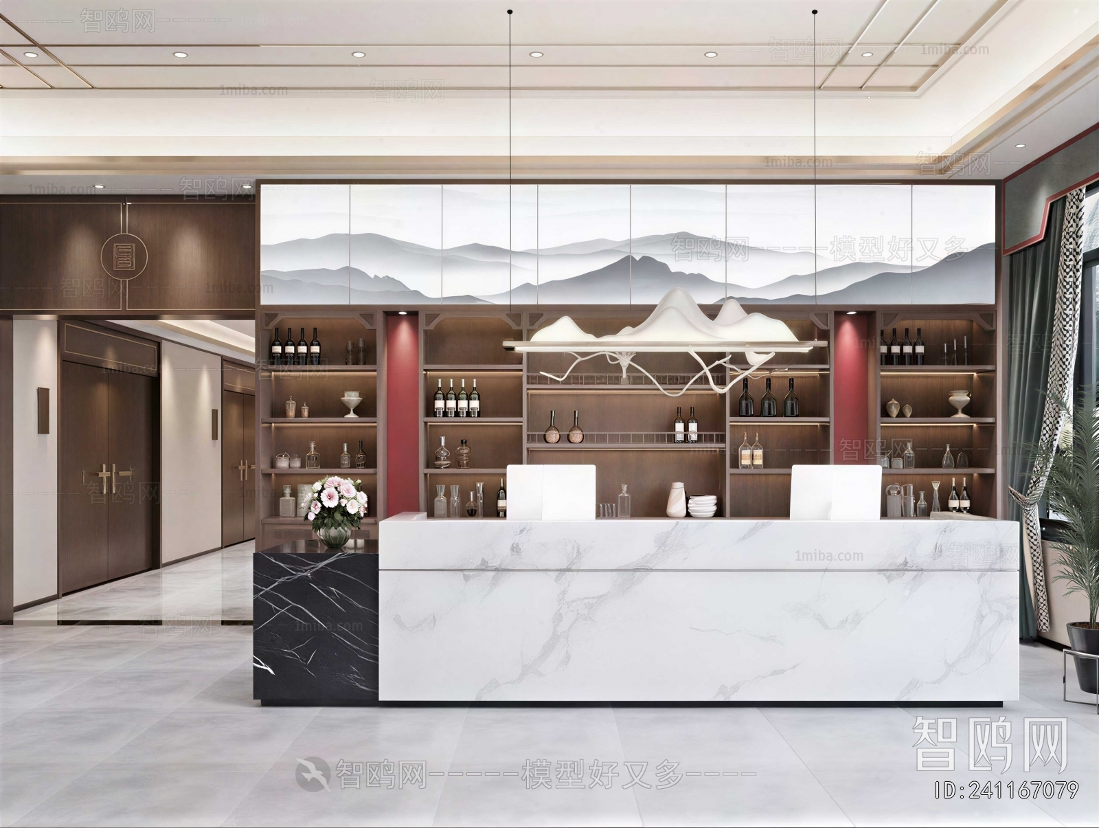 New Chinese Style Office Reception Desk