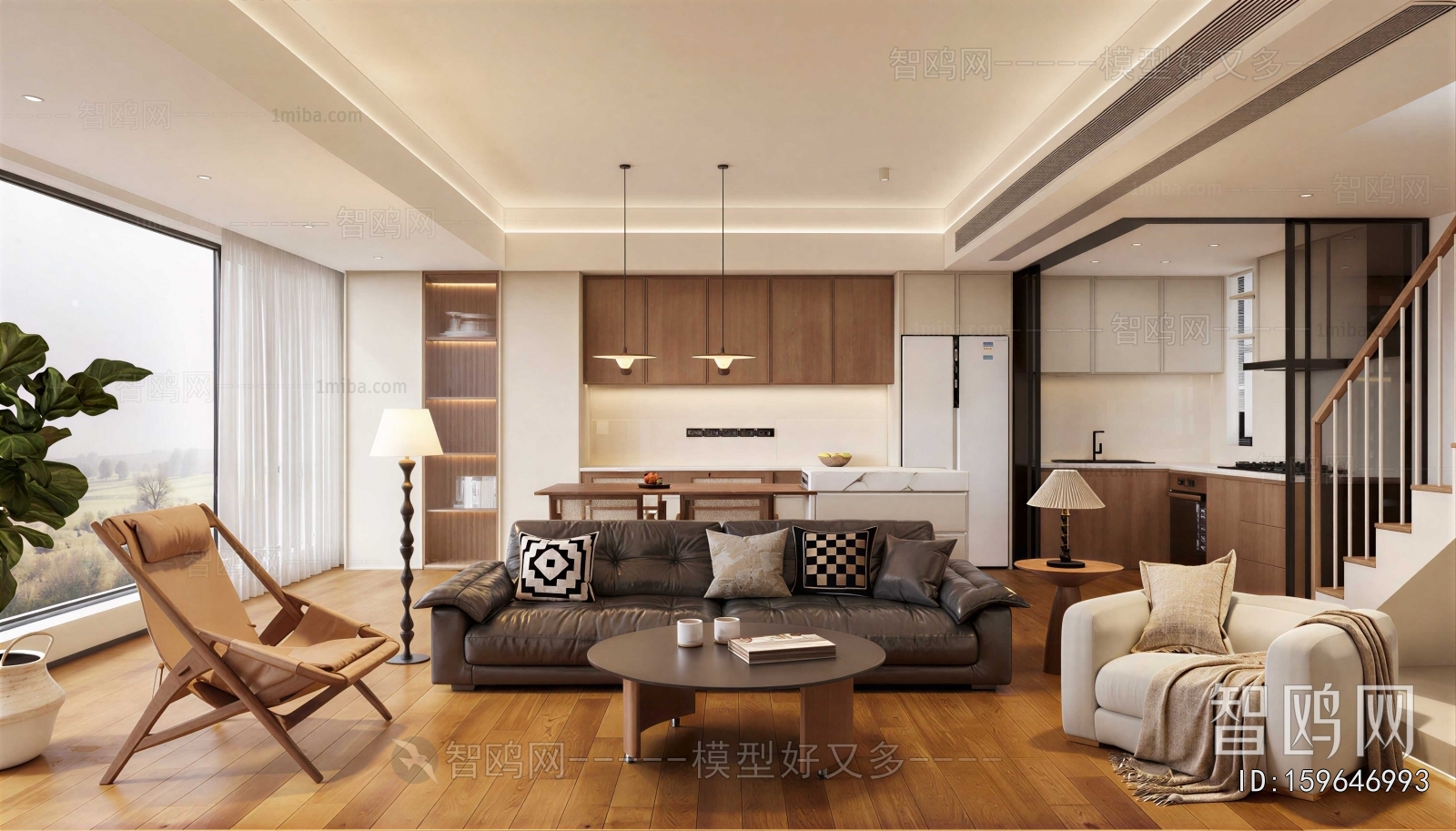 New Chinese Style A Living Room