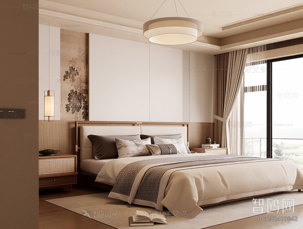 New Chinese Style Bedroom