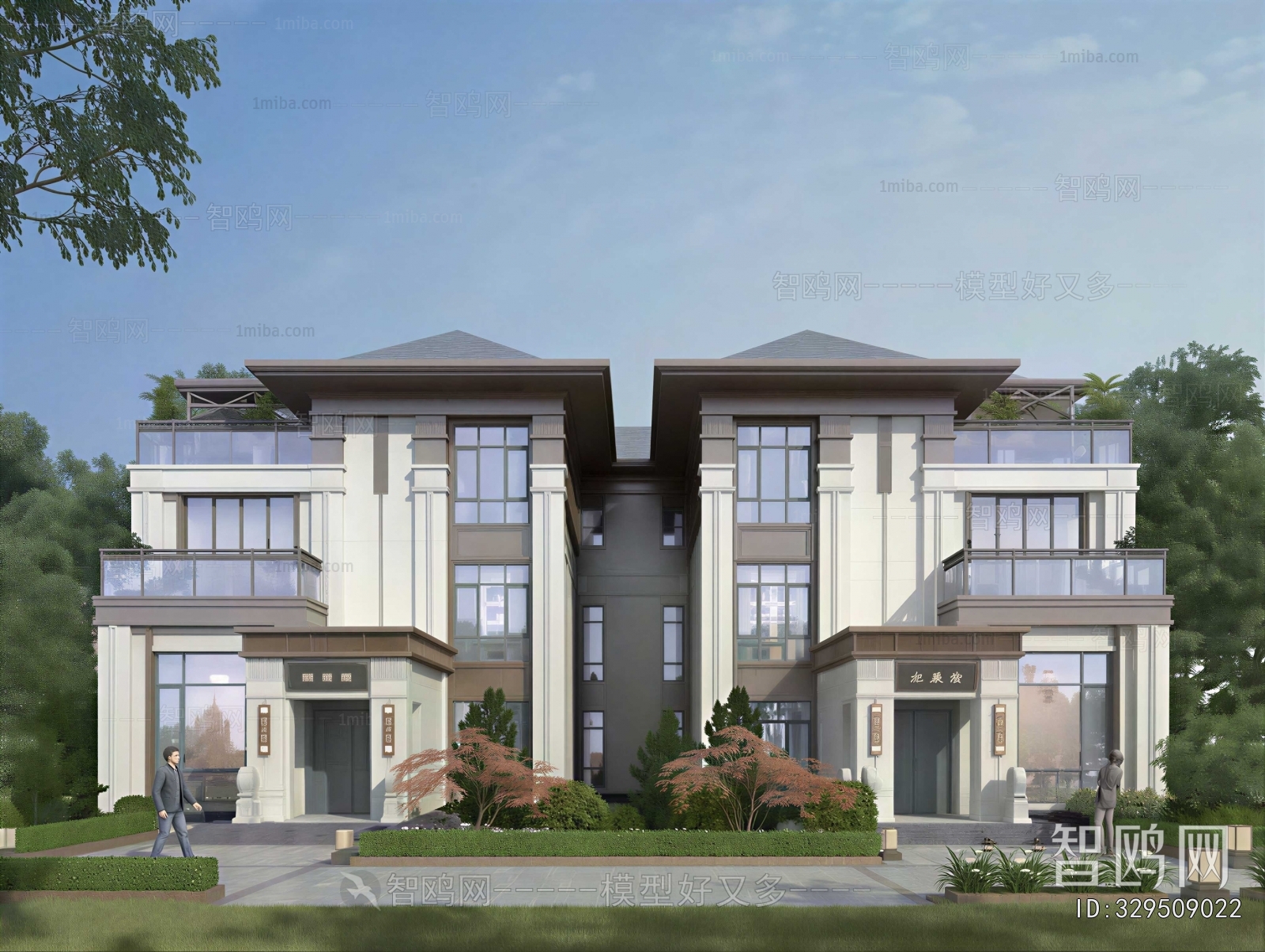 New Chinese Style Villa Appearance