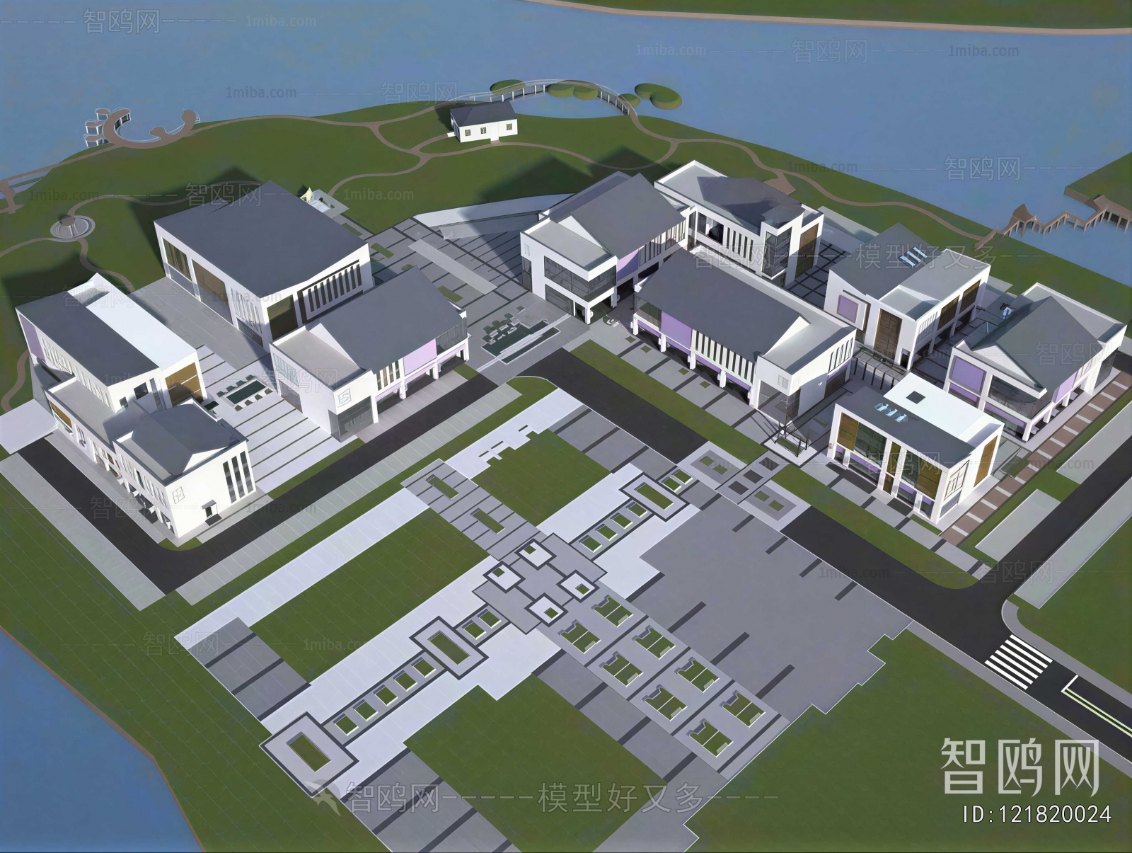 Modern Architectural Bird's-eye View Planning