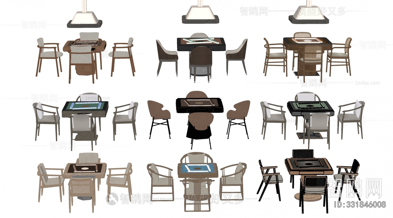 Modern Mahjong Tables And Chairs