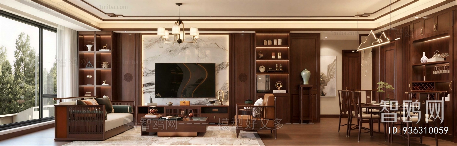 New Chinese Style A Living Room