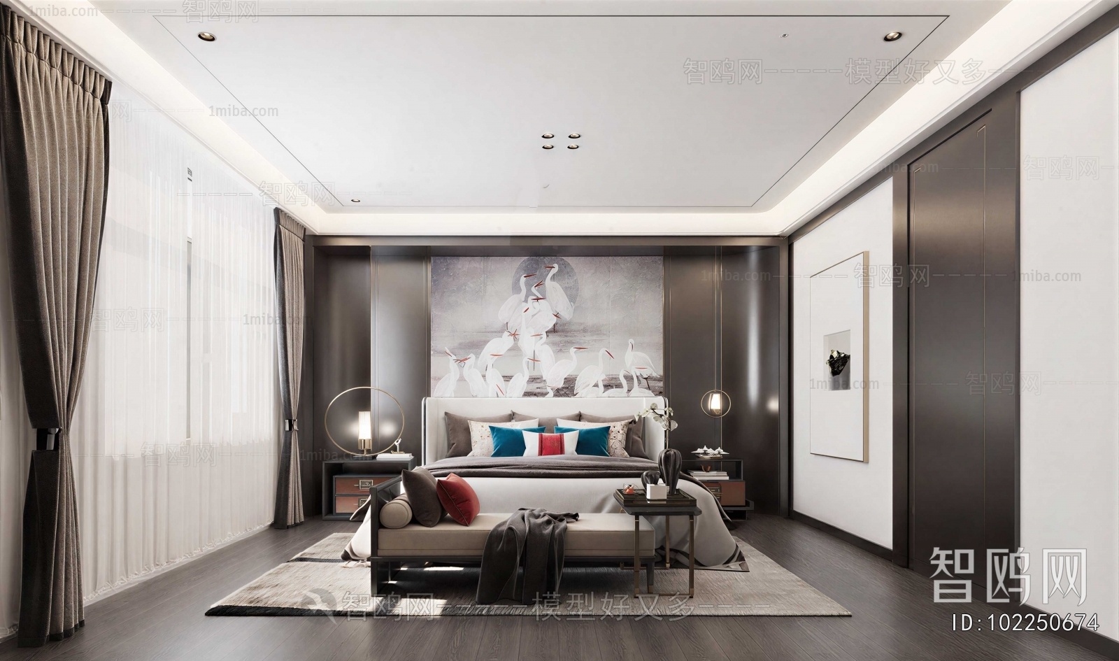 New Chinese Style Bedroom