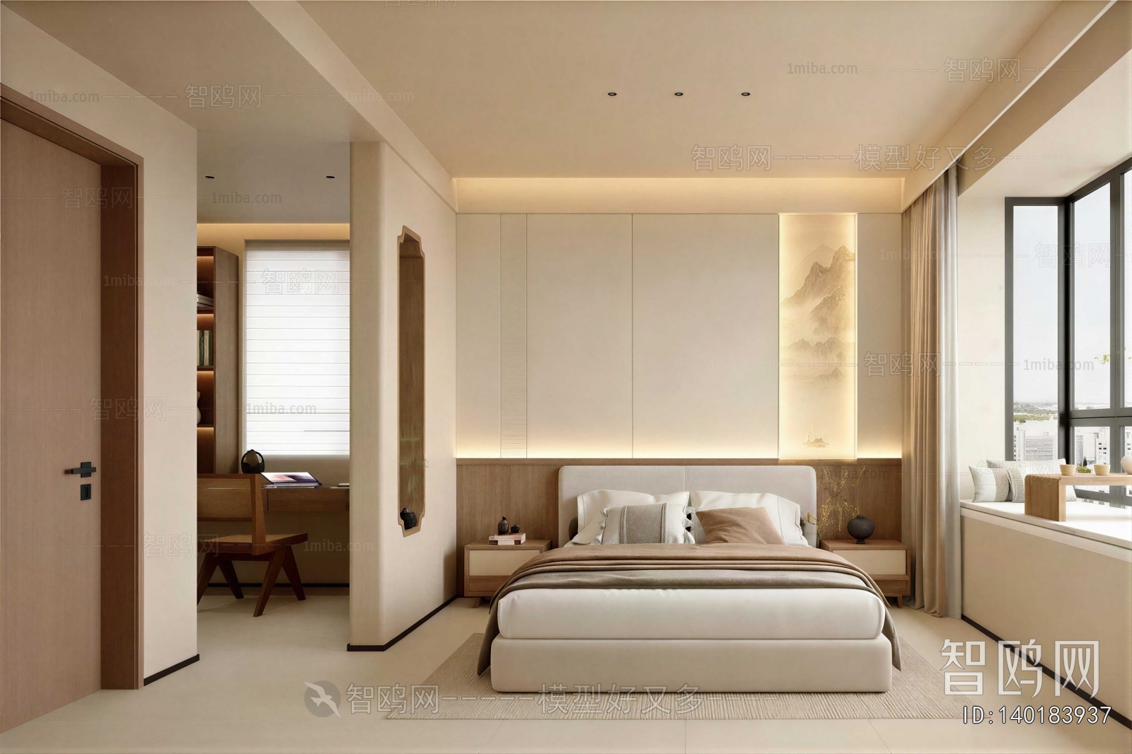 New Chinese Style Bedroom