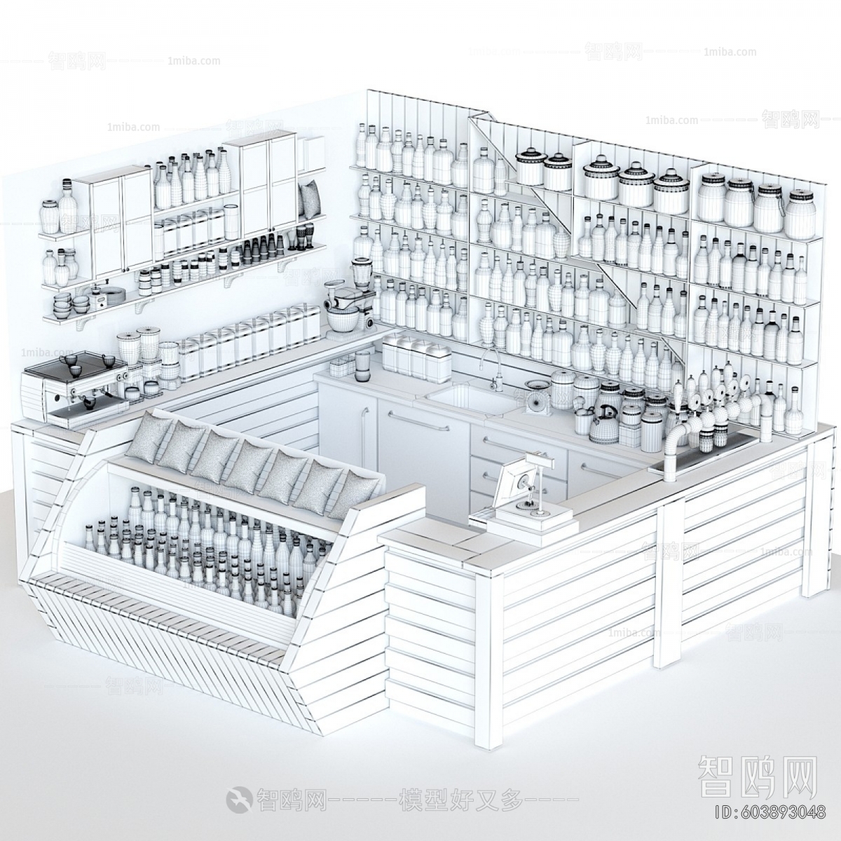 Modern Supermarket Shelf