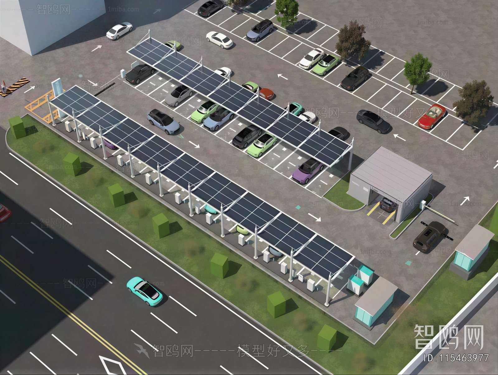 Modern Architectural Bird's-eye View Planning