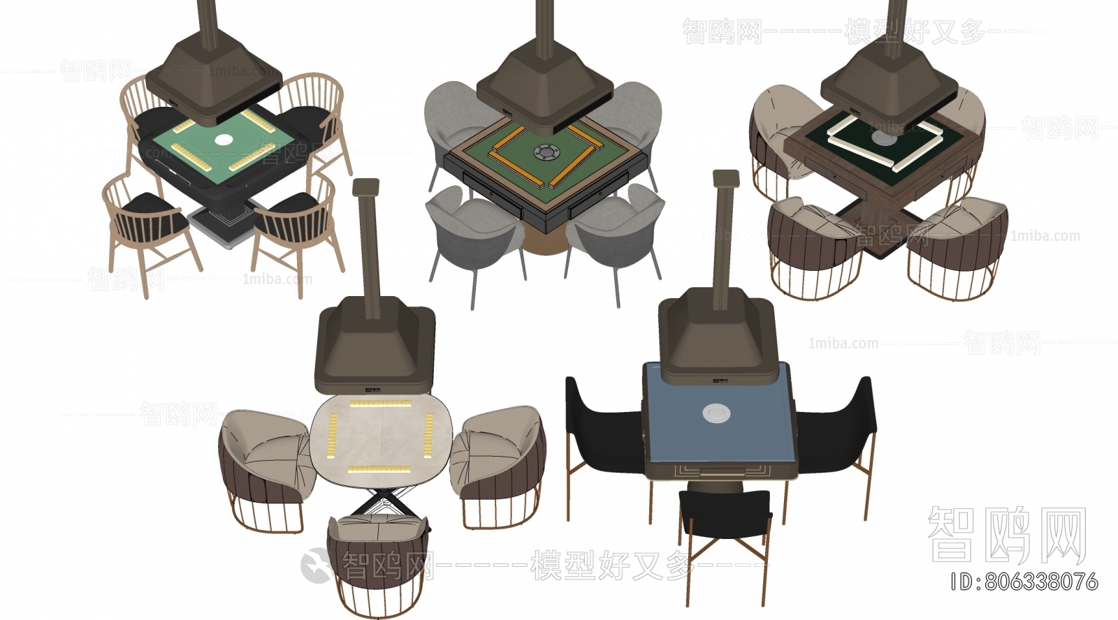Modern Mahjong Tables And Chairs