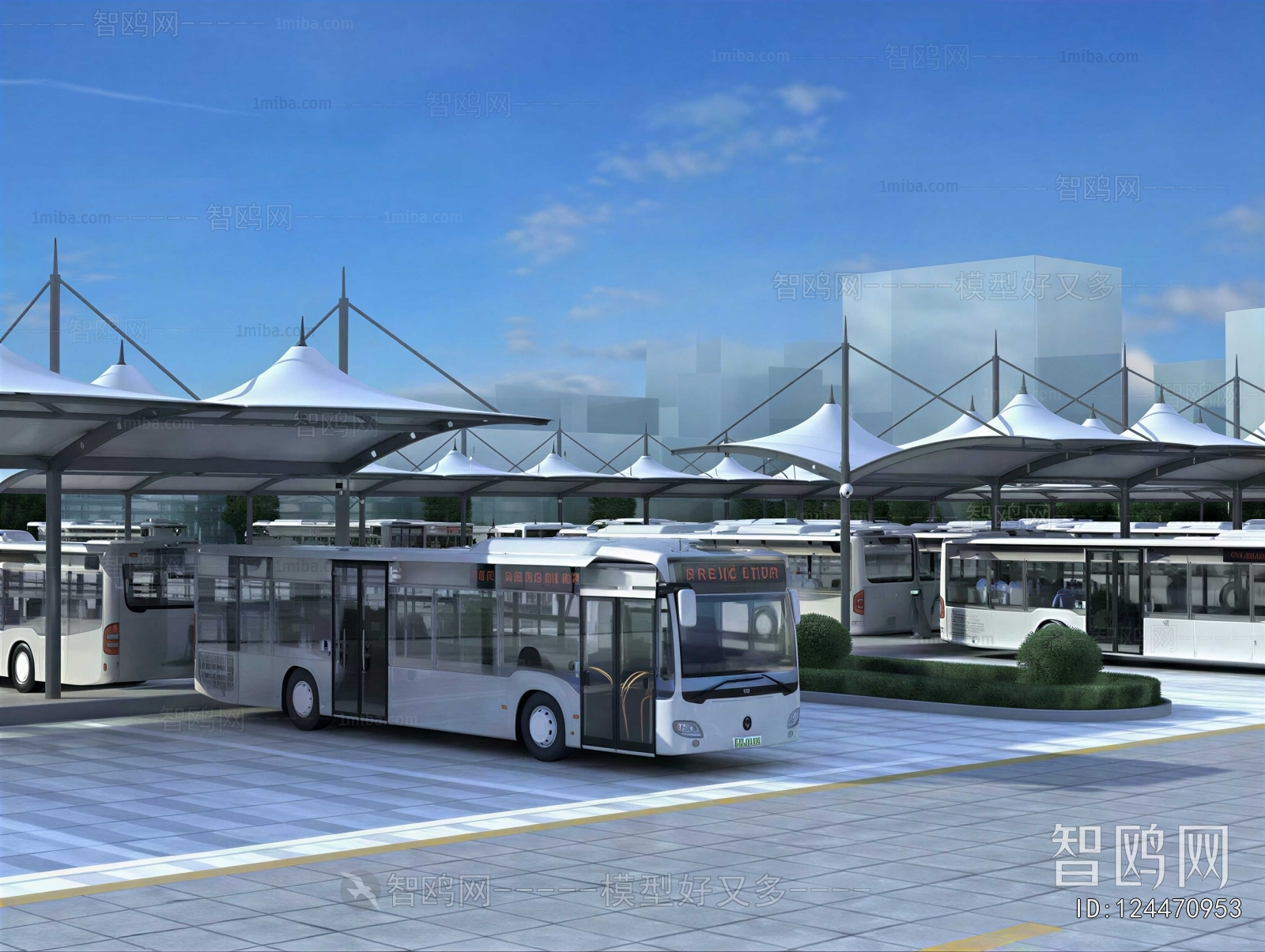 Modern Outdoor Parking Lot