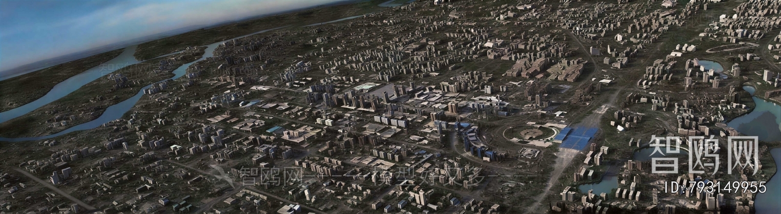 Modern Architectural Bird's-eye View Planning
