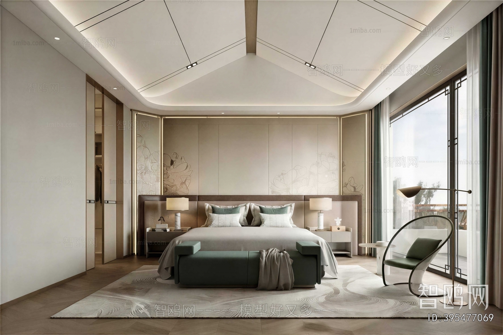 New Chinese Style Bedroom