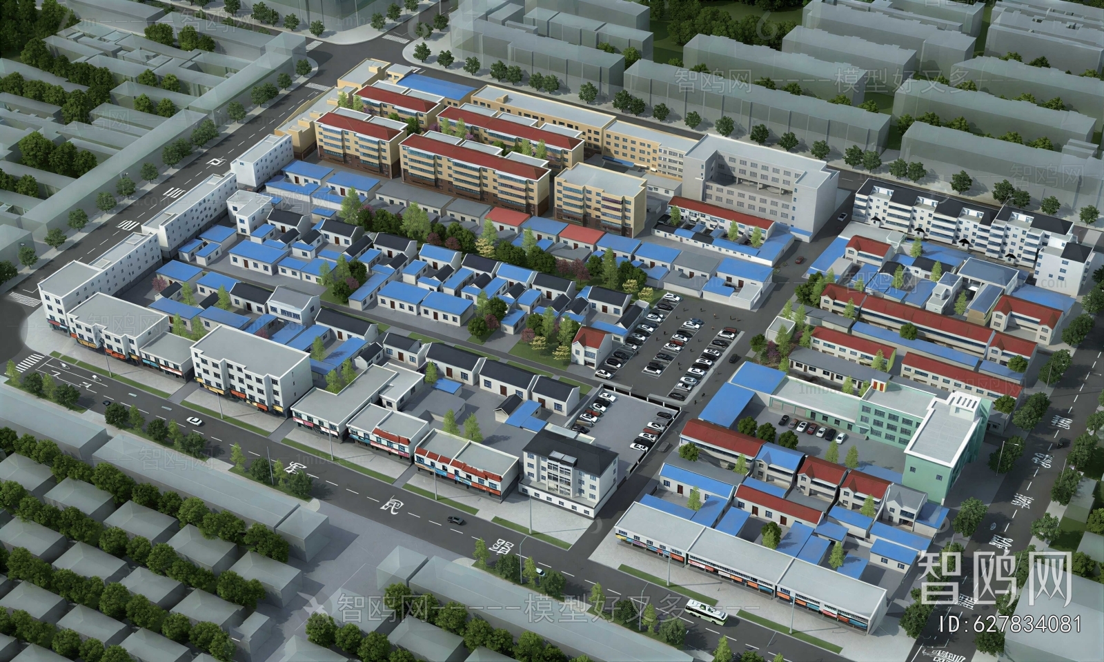Modern Architectural Bird's-eye View Planning