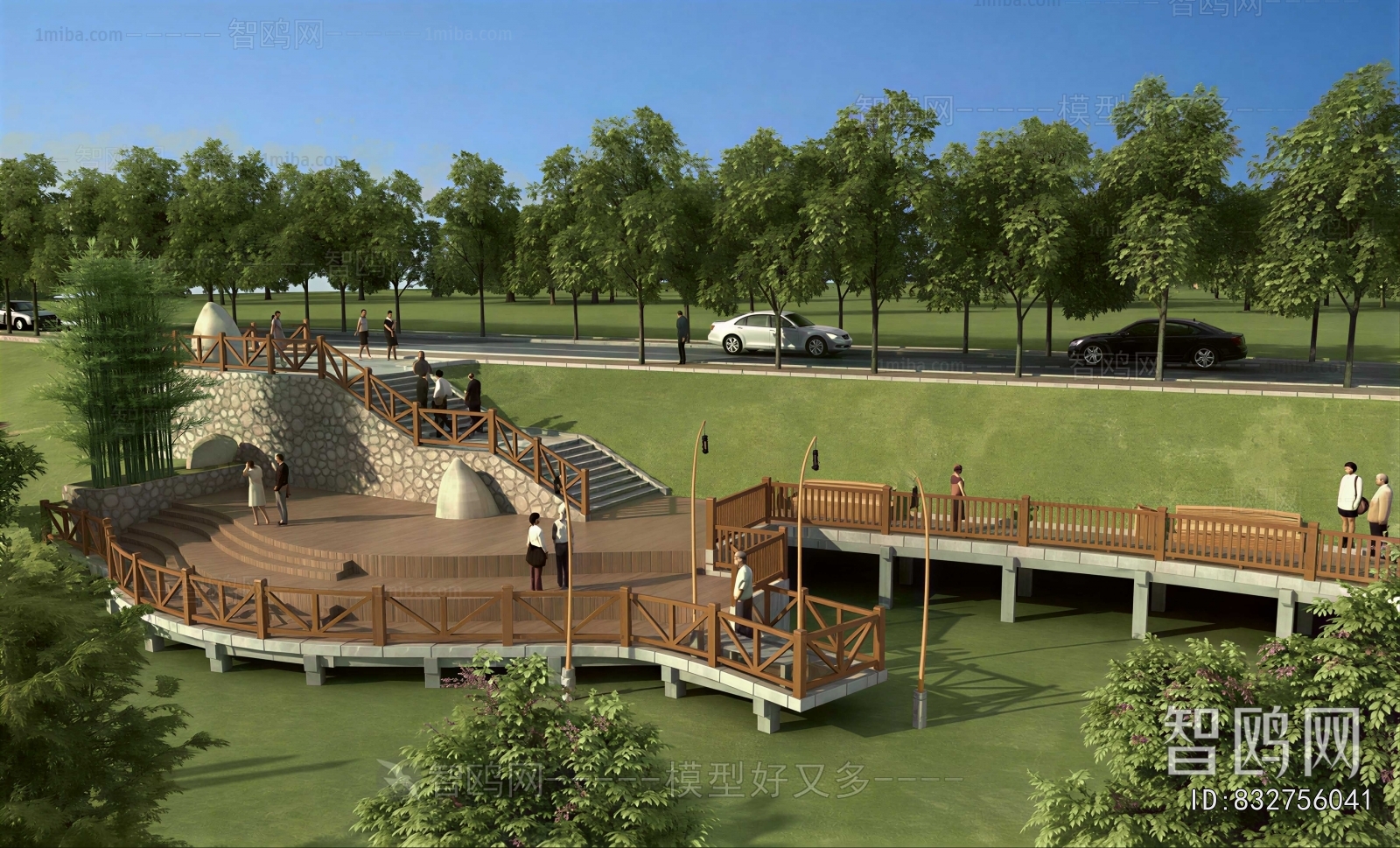 Southeast Asian Style Park Landscape