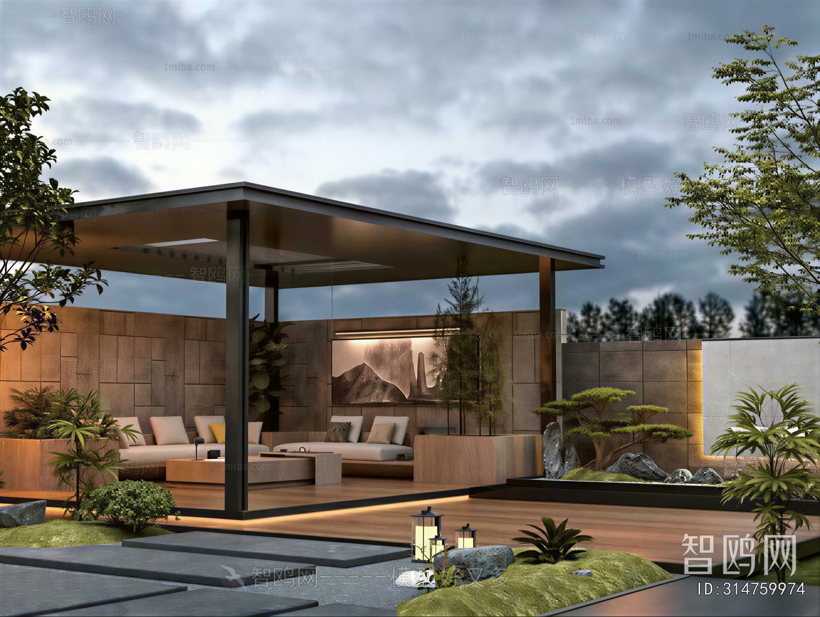 Modern Courtyard/landscape