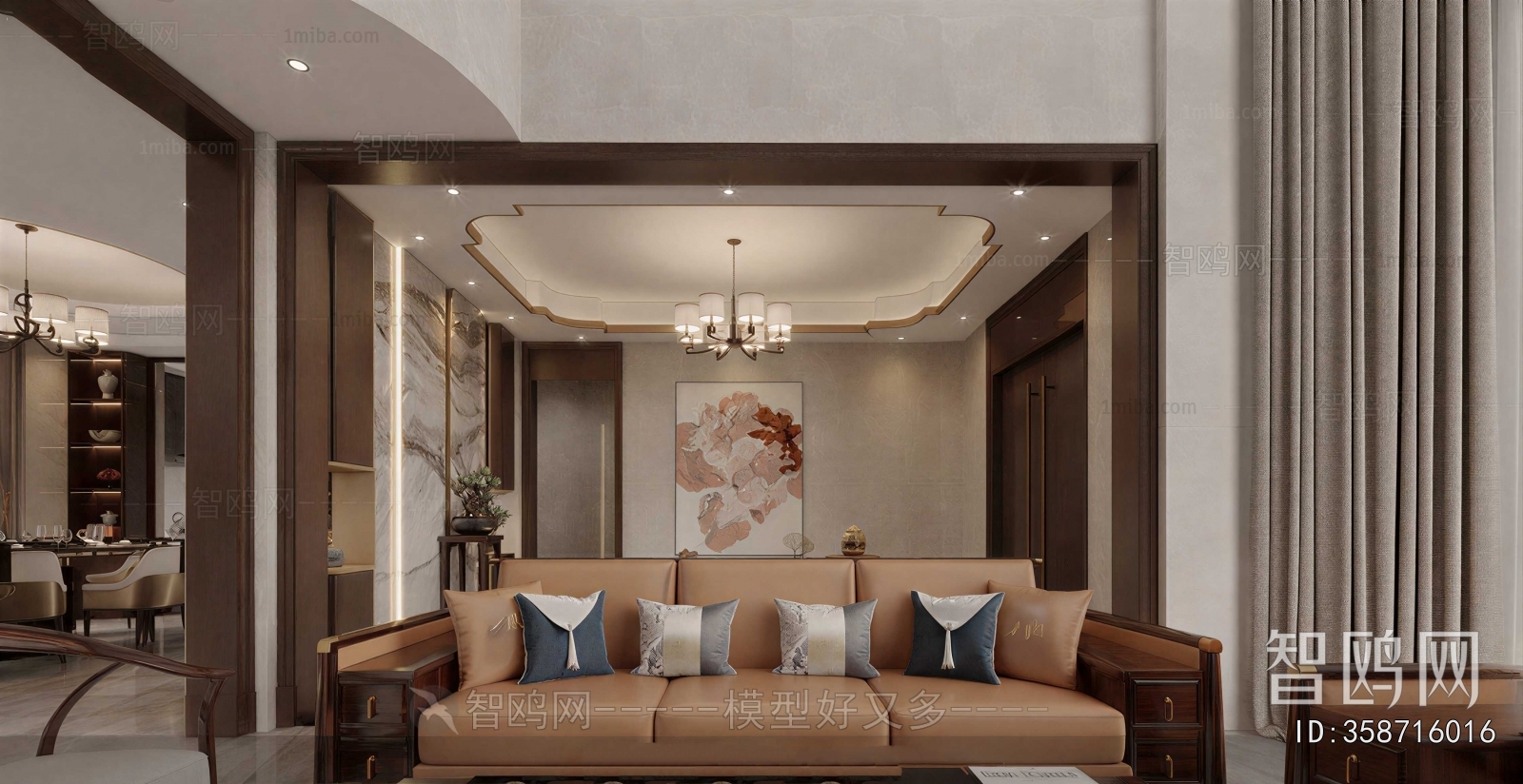 New Chinese Style A Living Room