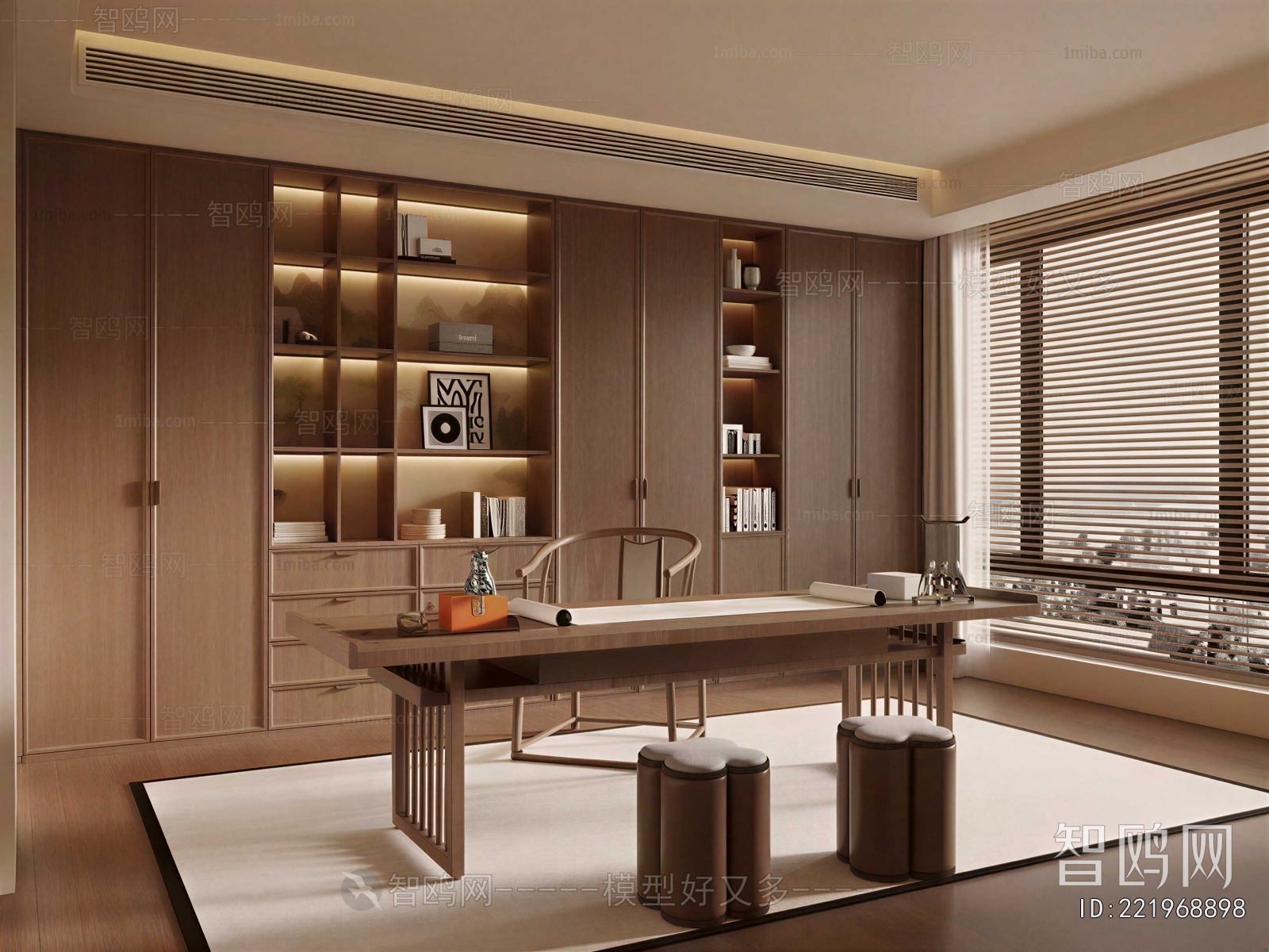 New Chinese Style Study Space