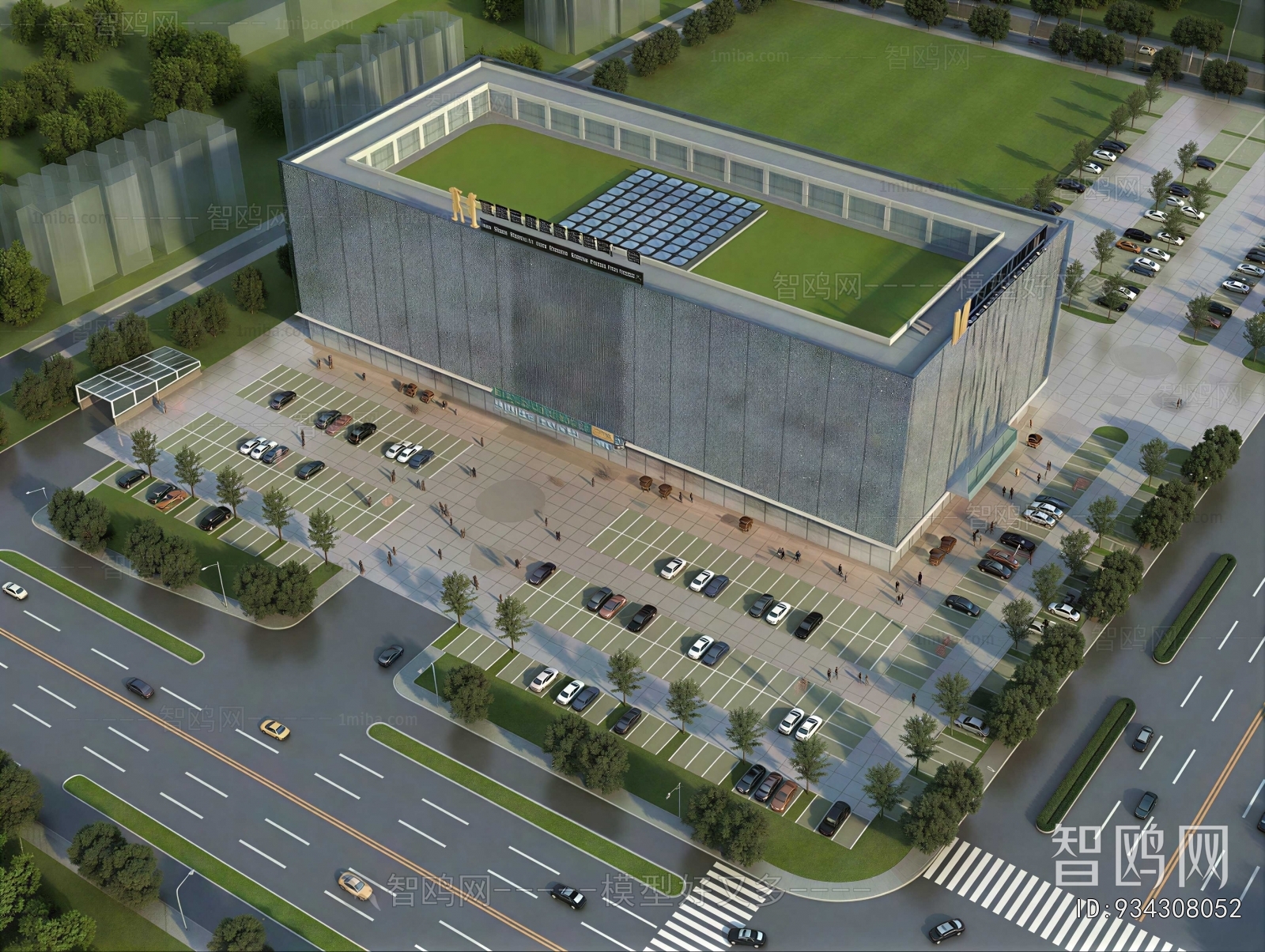 Modern Architectural Bird's-eye View Planning