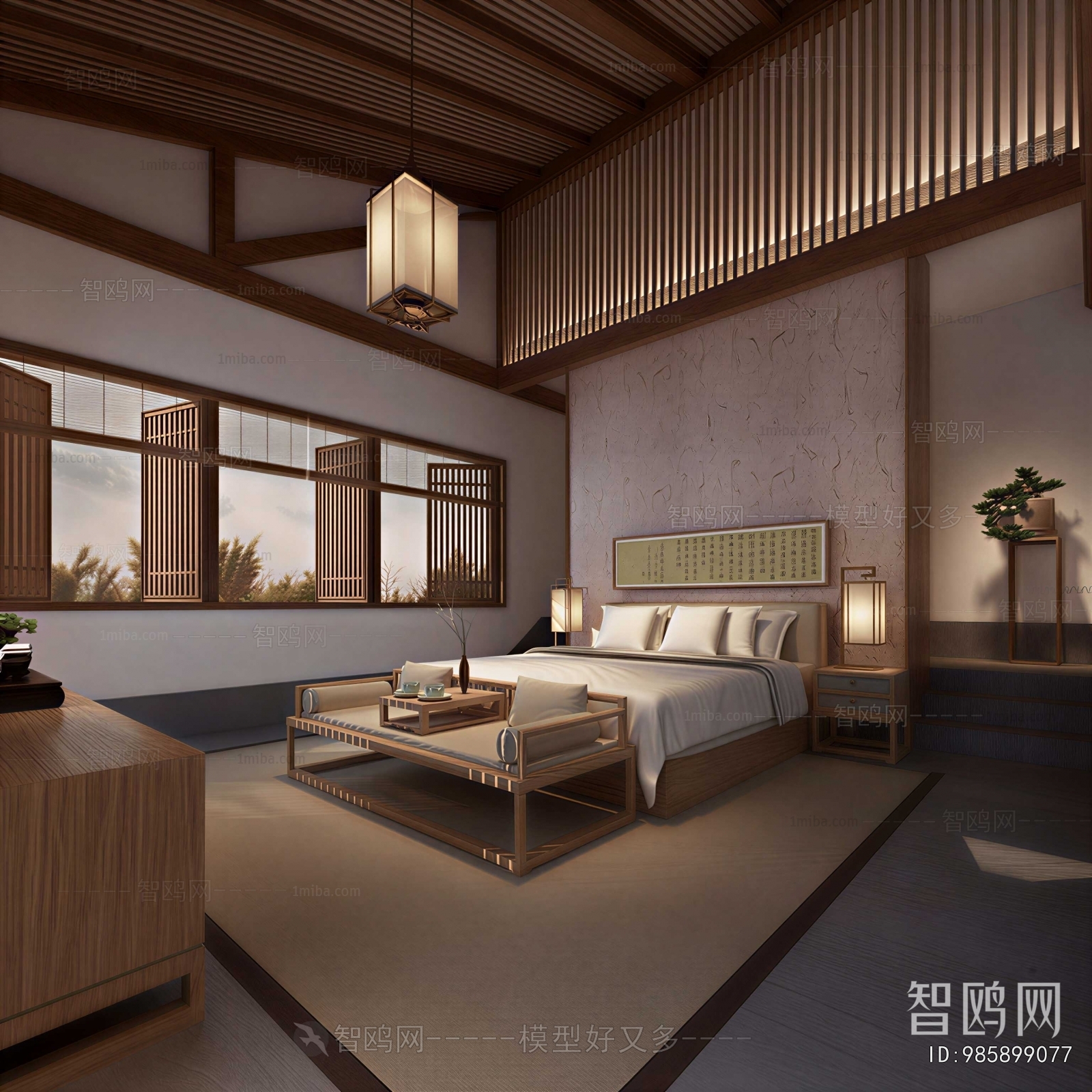 New Chinese Style Bedroom