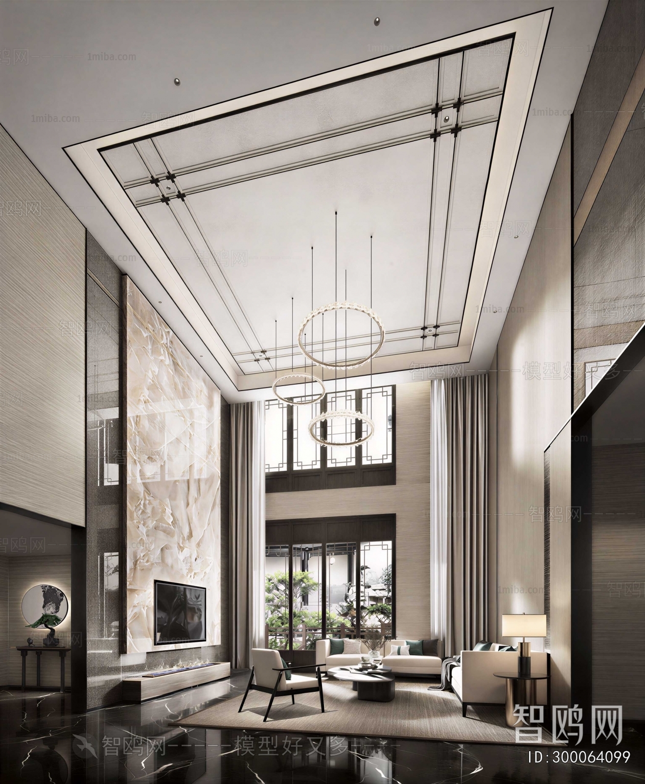New Chinese Style A Living Room