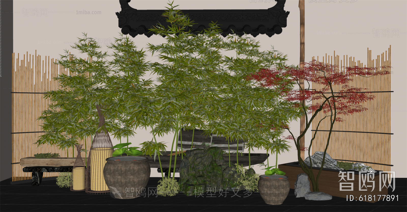 Modern Ground Green Plant Potted Plants
