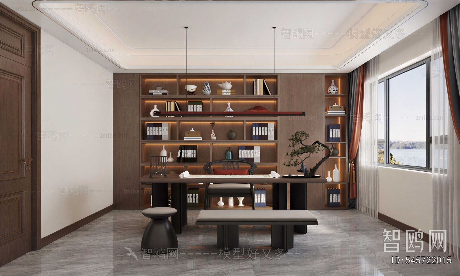 New Chinese Style Study Space