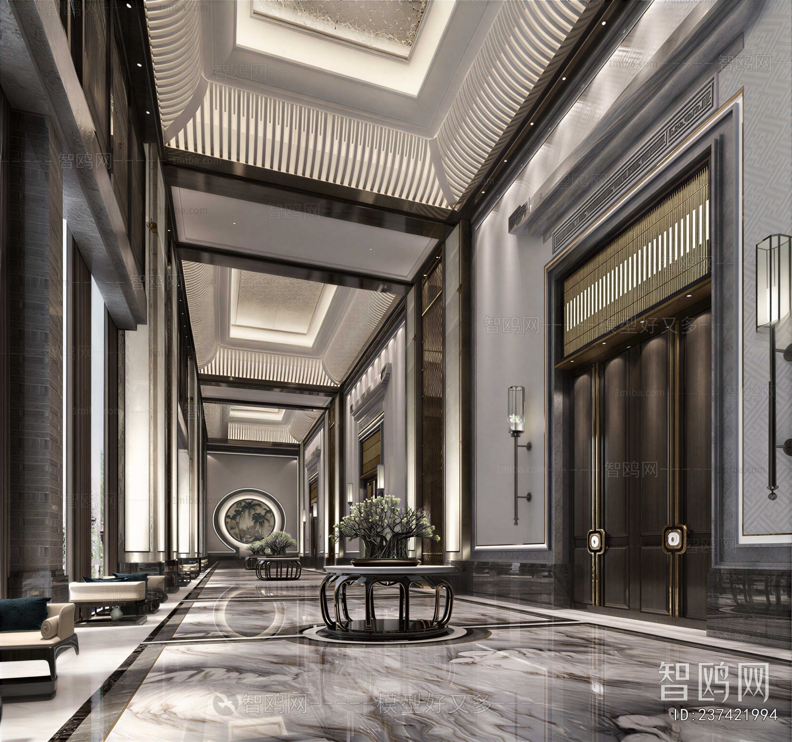 New Chinese Style Lobby Hall