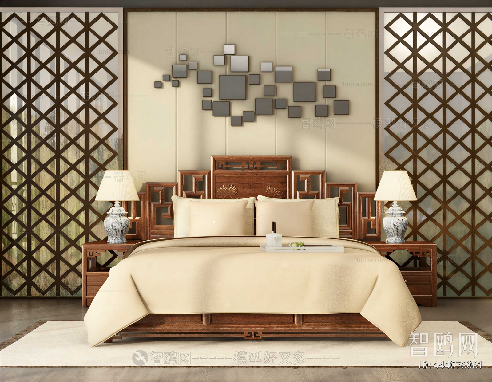 New Chinese Style Double Bed