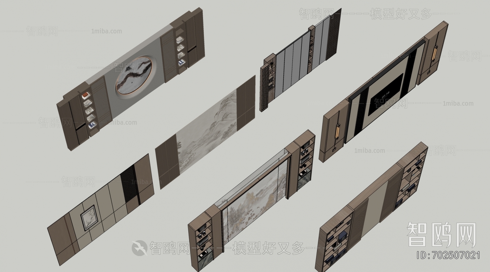 New Chinese Style TV Wall