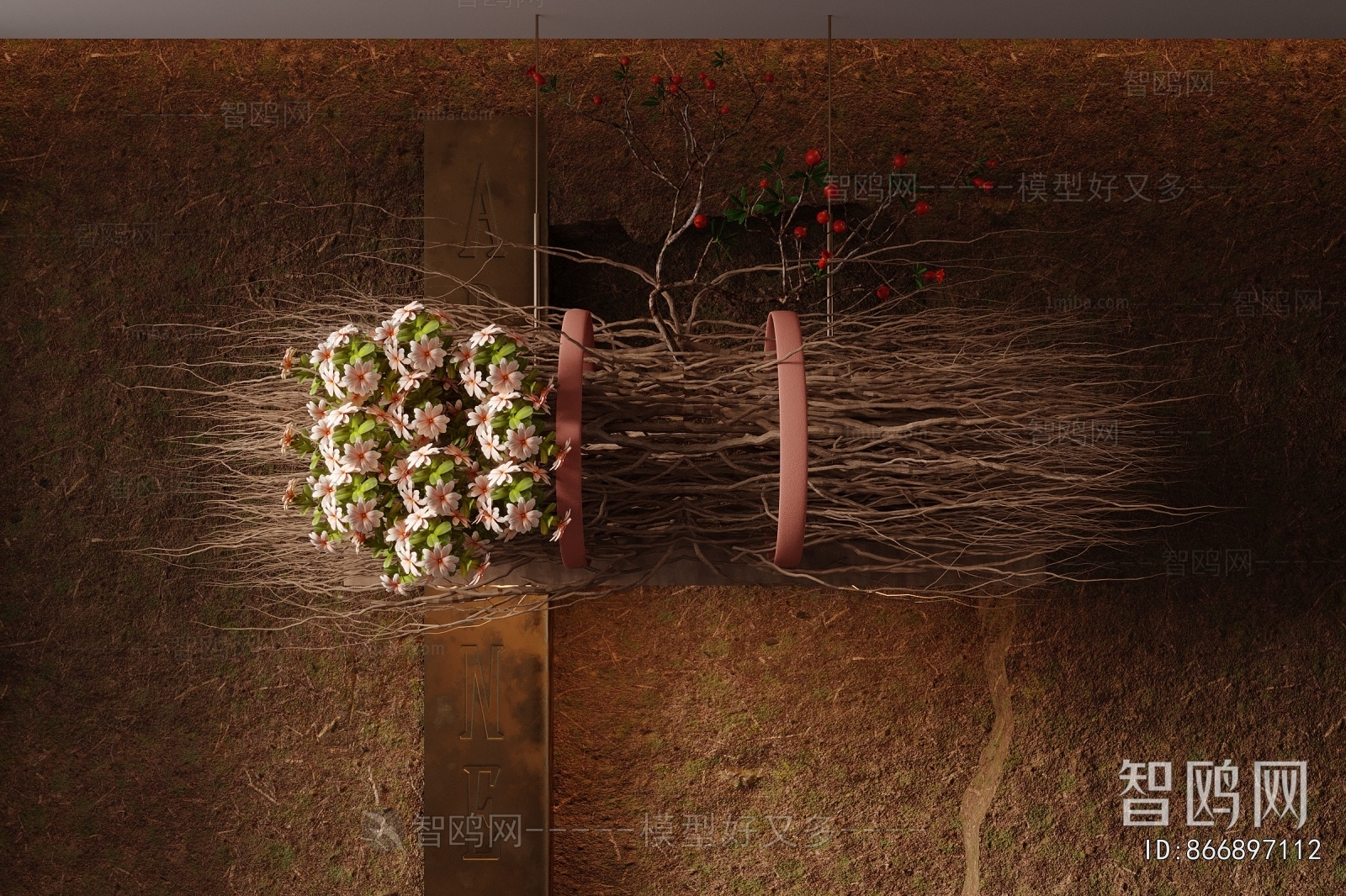 Modern Wabi-sabi Style Dried Branch