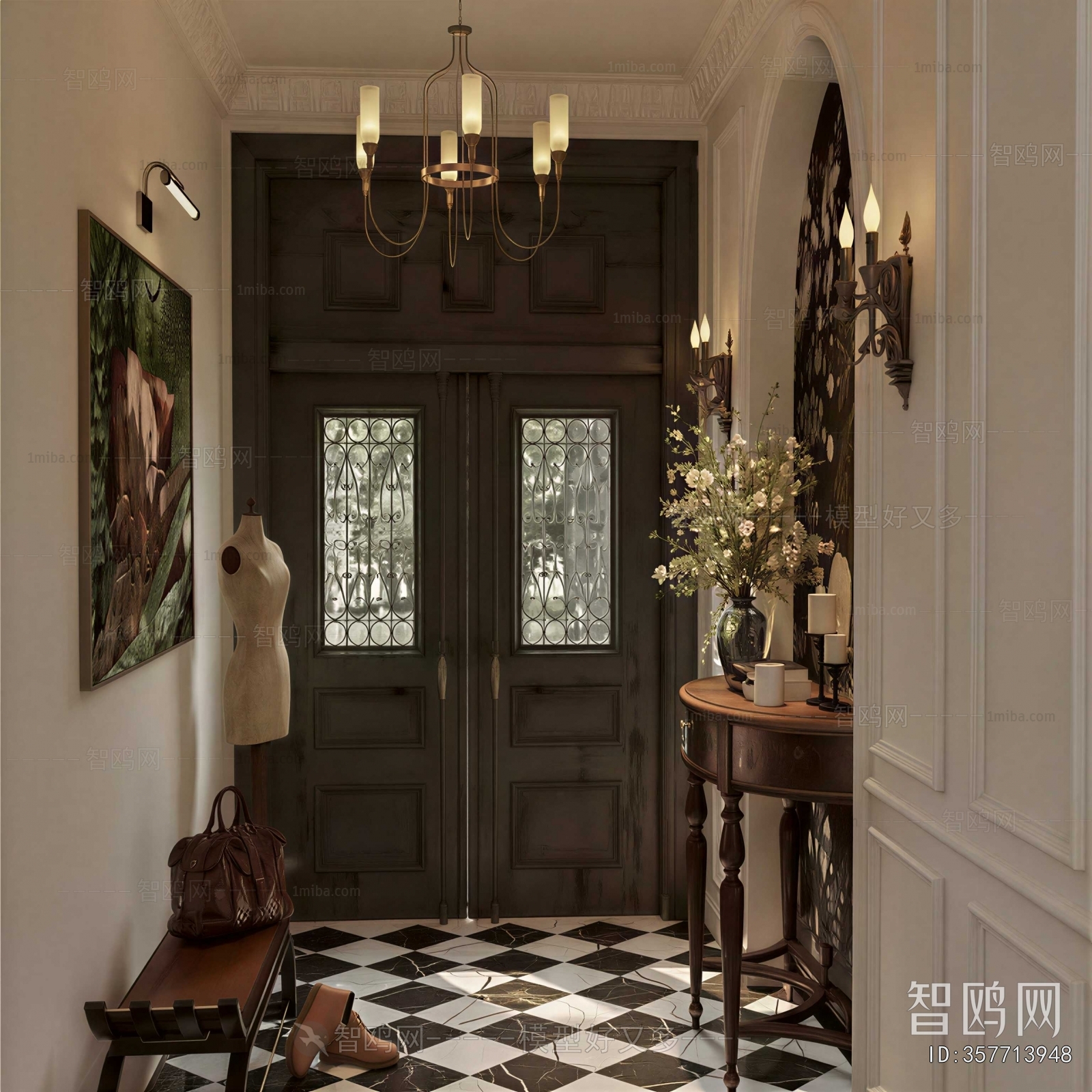 French Style Hallway